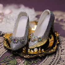 ASDOLL Angel workshop BJD shoes 3 points female retro bright silver high heels SH319081