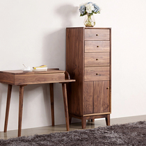 All solid wood walnut chest chest chest chest simple modern Oak Storage Cabinet sideboard Japanese side cabinet Chinese chest chest chest