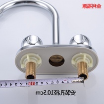 All copper washbasin vegetable basin faucet hot and cold double hole basin basin basin washbasin faucet toilet mixing valve