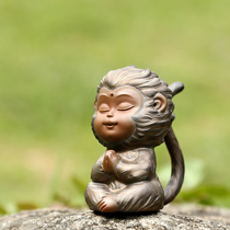 Zisha Kiln becomes cute big Saint tea pet ornaments zodiac monkey creative tea ceremony tea tray tea play decorations