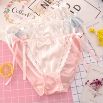 Strap can be unpacked with lace Japanese style Japanese style student sexy underwear butterfly knot Milk lady underpants sweet