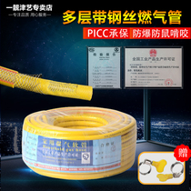 Household with steel wire explosion-proof gas pipe natural gas pipe gas pipe liquefied gas heater gas stove connecting hose