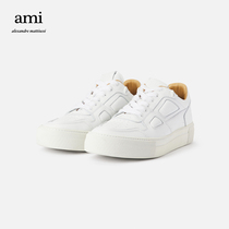 AMI unisex classic love cowhide solid color casual simple fashion low-top sneakers