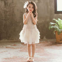 Korean girl lace dress summer Middle School child girl childrens performance dance princess dress performance dress dress dress skirt