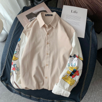 Shirt female college style jacket design sense niche loose Korean students Joker shirt spring 2021 New Tide