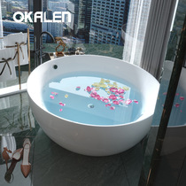 Oukailun household bathtub round surf massage small apartment Acrylic European style hotel bed and breakfast free-standing bathtub