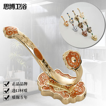 New non-perforated European Ruyi gold single hook wall hanging hanger Coat hook behind the door clothes hook