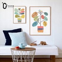 Cloth Paper With Love Seven Colorful Flowers Brief Modern Restaurant Decoration Painting Bedroom Bedside Hanging Painting Living-room Mural Painting