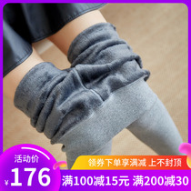 Japans new winter leggings womens outer wear plus velvet padded padded trousers warm cotton trousers