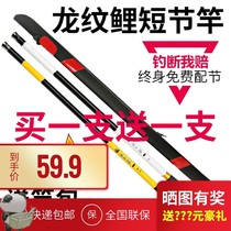 Dragon carp flagship store official version three generations of hand rod Taiwan fishing rod Buy one get one free 2819 tone ultra-light and super hard