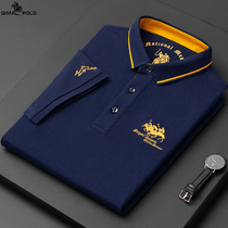 Pauls new short sleeve POLO shirt mens summer pure cotton turtlenecks mens T-shirt middle-aged dad loaded with high-end Paul shirts