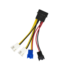  Power adapter cable 4PIN D port to 3PIN fan power supply interface speed control cable 12V 7V 5V
