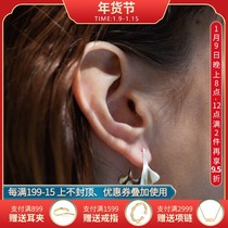 monSecret designer folds irregular pure silver ring female fashion Joker earrings tide chicpath