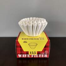 Japan Kalita wave cake type 155 185 hand-brewed coffee filter paper Bleached filter paper 50 pieces