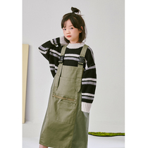 Pear Xiaoxian Childrens Japanese Girls Designer Heavy Industry Strap Skirt Dress Wind Long Skirt