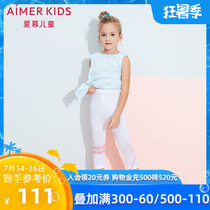 Adoring children 1 year old girl girl baby leggings Star letter seven-point bottom summer pants