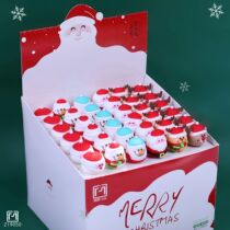 Creative cute three-dimensional Santa Claus black gel pen writing pen for children primary and secondary school students Christmas gift prizes