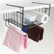 Kitchen cabinet lower shelf compartment compartment hanging basket storage rack wardrobe storage rack finishing rack