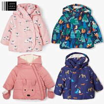 Spot British John Lewis baby winter clothes thickened warm cotton clothes baby hooded cotton jacket outing clothes