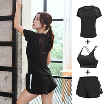 Official Web Summer Sports Suit Ladies Gym Gym Running Suit Speed Dry Clothing Sexy thin Casual Net