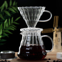 Coffee pot glass high temperature handheld filter sharing Nordic style