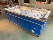 Chuangger Ice Table Seafood Display Cabinet Stainless Steel Dessel Freezer Ice Desk Commercial Dauge Cabinet Flat Refrigeration Cabinet