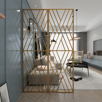 Nordic modern light luxury iron screen into the living room porch folding mobile simple bedroom creative partition decoration