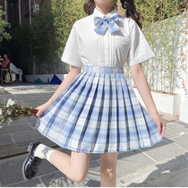 Girls jk uniform Summer genuine original school uniform College style childrens gentle one-knife pleated skirt middle school student suit