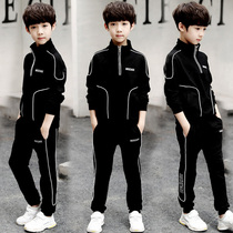  Boys spring suit 2020 new childrens spring and autumn boys handsome middle and large children Korean version of the trendy two-piece suit