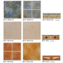 Pastoral antique brick 300x300 Mediterranean kitchen wear-resistant wall brick Vintage bathroom non-slip floor tile bathroom brick