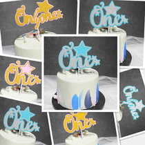 Bo baby I one year old one 1ST 100 days cake card insert sign 100 days one year old dessert table decoration