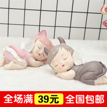 Sleeping Aisha and Keller cake decorations Childrens Angel Devil Theme Doll Sleeping Doll Ornaments