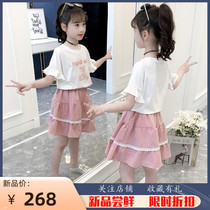 Child Clothing Girl Short Sleeve Suit Summer Clothing Children Girl Sports Two Sets CUHK Child Summer 2022 New Ocean Gas