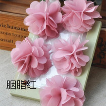 Multi-color chiffon fabric Joker handmade hairclip floral headdress hair accessories corsage diy three-dimensional decorative flower lace accessories