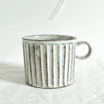 Spot Japanese original imported Guangyang pottery powder fine cut wide mouth mug coffee cup