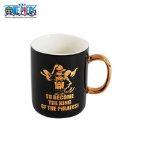 Official genuine voyage ONEPIECE (One Piece) couples mug Luffy black bronzing ceramic cup