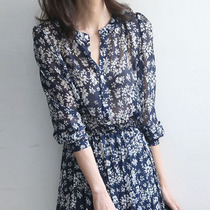 Mularsa comeback crummy floral dress woman 2022 new small clear new high waist display slim temperament in sleeves A word skirt