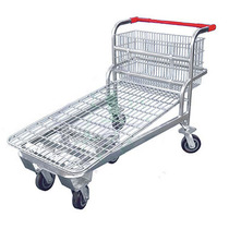 Liyu Metro five-wheeled supermarket flat tally truck aquatic store heavy shopping trolley recommended for adults