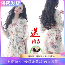 Home Sexy Sleepwear Women Summer Snowspun Bath Sleeping Robes 2022 New Lady Micro-Permeable Underwear Sleeping Dresses Dresses