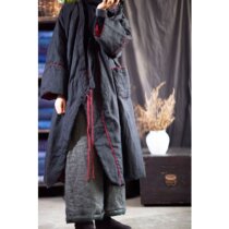 Wash the skinny lace with V-tip cotton cotton cotton coat coat