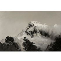 Tong Derecorded Silver Mountain Realistic Cloth Surface Oil Painting Living Room Bedroom Decoration Painting Collection Pure Hand Painting
