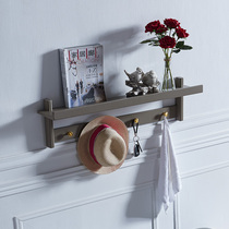 Household solid wood simple porch wall hanger multi-functional wall-mounted coat rack home light luxury wall hanging rack