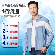 Van Ridicule Summer Heatstroke Cooling Lovers fan Couple charging fan Couple fan Couple electric welding High temperature work clothes