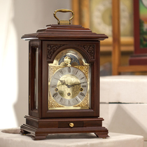 German Hermle Hermle mechanical clockwork movement five-tone music sound time pure copper mechanical clock mahogany clock