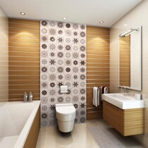  Toilet background wall stickers Bathroom stickers Bathroom wallpaper wall skirts Kitchen tile renovation stickers Self-adhesive anti-oil stickers