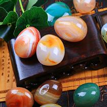 Cobblestone paved courtyard rain flower stone natural ground seven color villa beautiful flower pot five color fish round beads