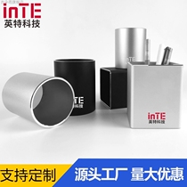 Belongs to the aluminum alloy pen holder office round square pen holder custom creative advertising gifts annual meeting customized student logody