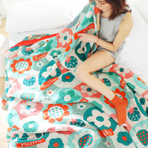 Japanese-style simple five-layer thick cotton gauze towel quilt double adult blanket Summer air conditioning quilt Summer cool quilt
