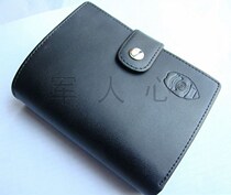 American metal badge Badge document clip wallet Card case Suitable for a variety of pins Badge Leather wallet wallet