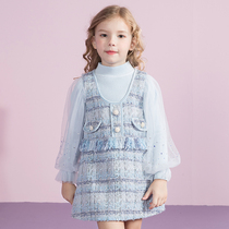 Impression of childhood girls vest dress baby 2021 new spring childrens western style vest temperament princess skirt
